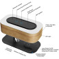 Masdio Bedside Lamp: Bluetooth Speaker, Wireless Charger, & Dimmable Light - Perfect Nightstand Companion Masdio Bedside Lamp: Bluetooth Speaker, Wireless Charger, & Dimmable Light - Perfect Nightstand Companion
