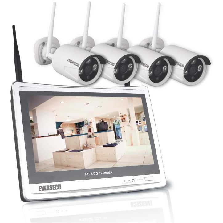 Système de Surveillance Sans Fil EVERSECU 2K 3MP avec Écran 12 – Sécurité Maximale, Installation Facile! Système de Surveillance Sans Fil EVERSECU 2K 3MP avec Écran 12 – Sécurité Maximale, Installation Facile!
