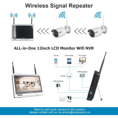 EVERSECU Wireless Security System: 8CH 2K 3MP with 12 Monitor - Easy Setup, 24/7 Protection