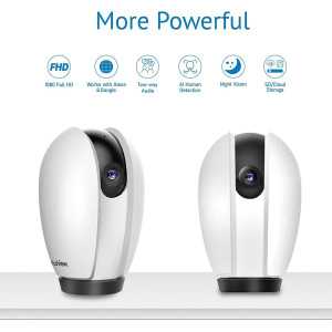 LaView Caméra WiFi 1080P HD (Pack de 2) : Sécurité Intérieure Totale + Audio Bidirectionnel & SD 32GB Gratuites!