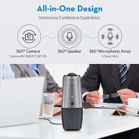 COOLPO 4K AI Conference Camera: Immersive 360° Video for Crystal-Clear Meetings