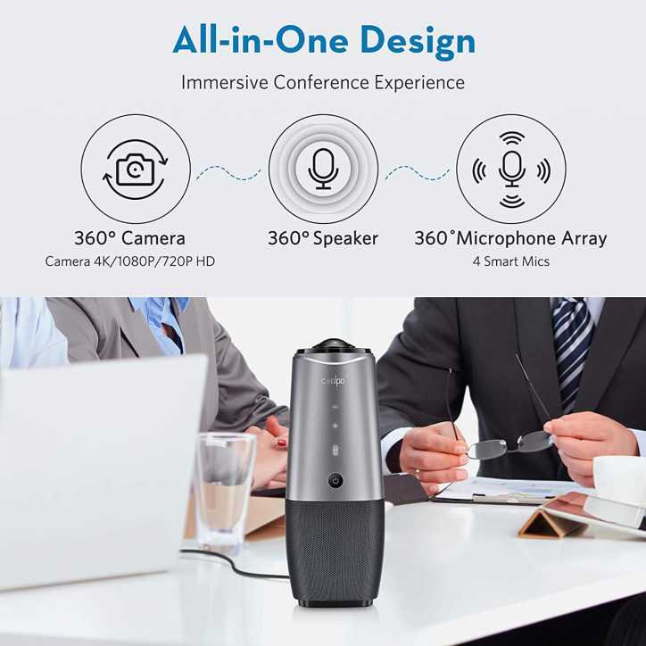COOLPO Caméra Conférence 4K AI: Audio 360°, Suivi Vocal, Collaboration Facile! COOLPO Caméra Conférence 4K AI: Audio 360°, Suivi Vocal, Collaboration Facile!