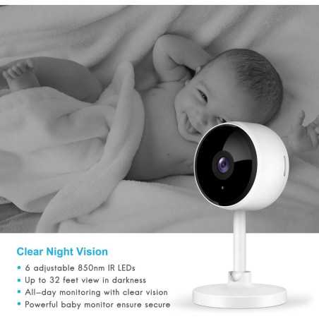 Crzwok Dual Pack: 1080P HD Indoor Security Camera with Motion Detection & Two-Way Audio