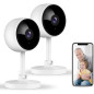 Crzwok Dual Pack: 1080P HD Indoor Security Camera with Motion Detection & Two-Way Audio