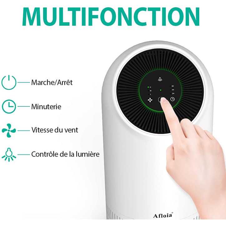 Afloia FILLO : Purificateur dAir HEPA Silencieux - Dites Adieu aux Allergies et à la Pollution !