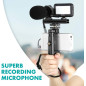 Kit Vlog Smartphone Movo V7: Micro Stéréo, Lumière LED & Télécommande - Qualité Pro pour Vos Vidéos!