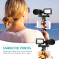 Kit Vlog Smartphone Movo V7: Micro Stéréo, Lumière LED & Télécommande - Qualité Pro pour Vos Vidéos!