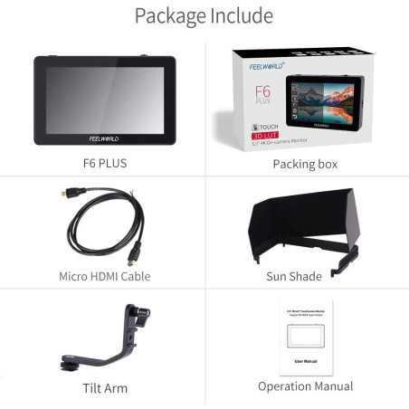 FEELWORLD F6 Plus: Moniteur Tactile 5.5 4K pour Caméra DSLR - Précision et Contrôle!