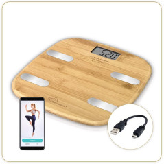 Fitdays Connect Bambou, the rechargeable scale