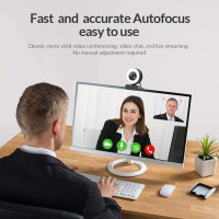 Webcam Angetube 1080p avec Ring Light : Lalliée parfaite pour vos streams et visioconférences !