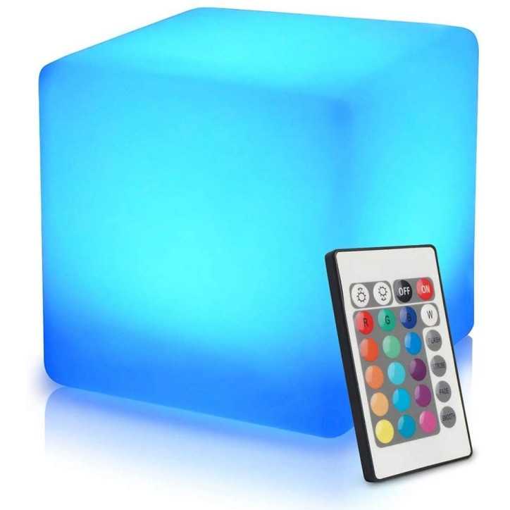 Mr.Go LED Cube: Waterproof Color Changing Light - Rechargeable, Indoor/Outdoor Decor
