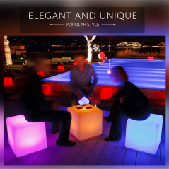 Mr.Go's LED Cube: Rechargeable & Waterproof Light for Ambient Color Changing Decor