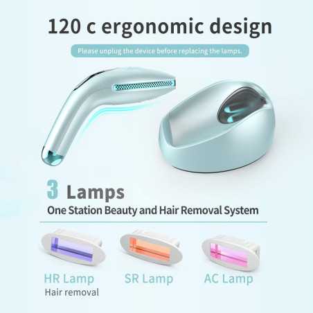 DEESS GP590 IPL Hair Removal: 3-in-1 Pain-Free System for Face & Body - Unlimited Flashes!