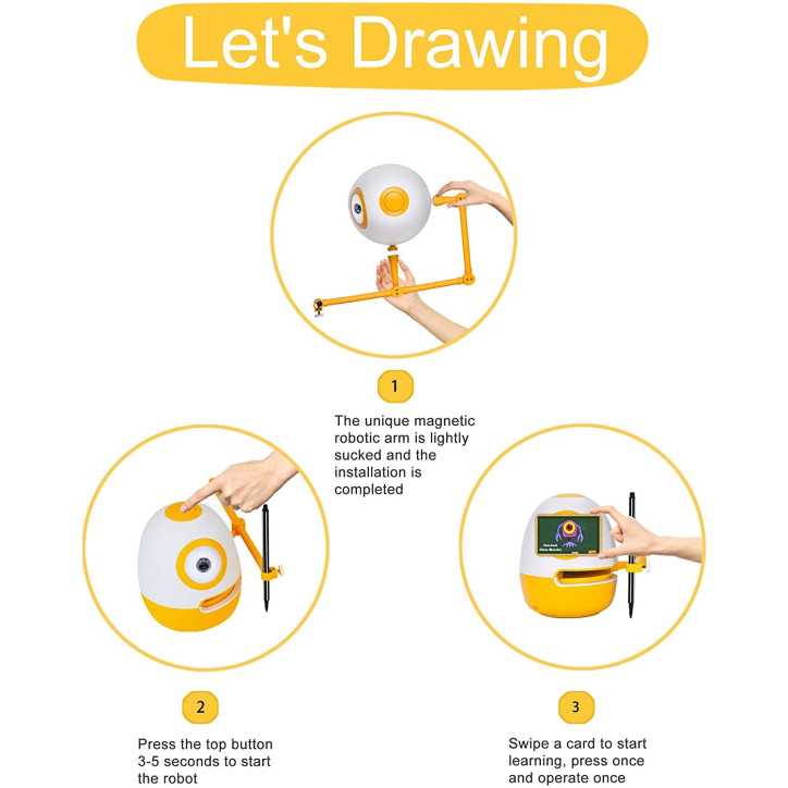 WEDRAW Educational Robot: Fun Drawing & Learning Toy for Kids Ages 3-6 - No Screen Time! WEDRAW Educational Robot: Fun Drawing & Learning Toy for Kids Ages 3-6 - No Screen Time!