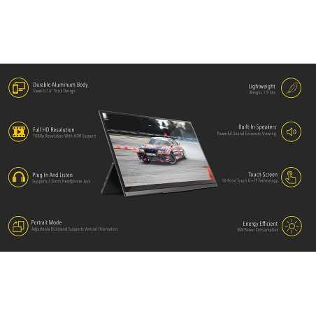 SideTrak Solo Pro: 15.8 Portable Touchscreen Monitor - Boost Your Productivity Anywhere!