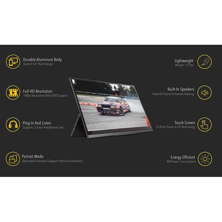 SideTrak Solo Pro: 15.8 Portable Touchscreen Monitor - Boost Your Productivity Anywhere! SideTrak Solo Pro: 15.8 Portable Touchscreen Monitor - Boost Your Productivity Anywhere!