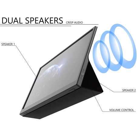 GTEK 15.8 Portable Monitor: Full HD, Ultra-Slim Display for Work & Play On-The-Go