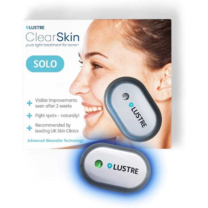 Lustre ClearSkin Solo : Traitement Acné Lumière Bleue - Peau Nette et Saine, Sans UV !