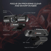 AVerMedia CAM 513: 4K UHD Webcam for Pro Streaming & Video Conferencing