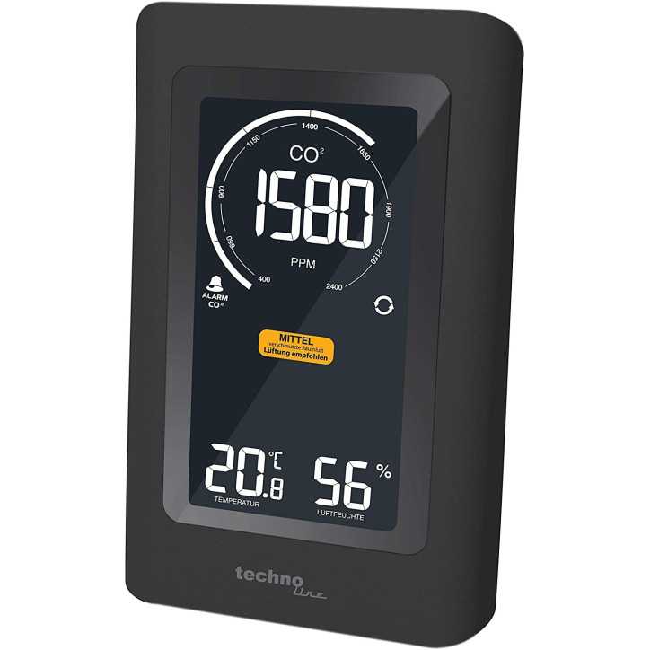 Technoline WL1030: Smart CO2 Meter - Breathe Easier with Advanced Air Quality Monitoring Technoline WL1030: Smart CO2 Meter - Breathe Easier with Advanced Air Quality Monitoring