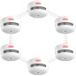 X-Sense Wireless Interlinked Smoke Alarm System - 6 Pack: Whole-Home Protection, 10-Year Sensor X-Sense Wireless Interlinked Smoke Alarm System - 6 Pack: Whole-Home Protection, 10-Year Sensor