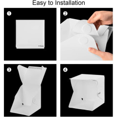 Zecti Portable Photo Studio Kit: LED Light Box with 4 Backdrops - Perfect for Product Photography!