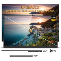 ZSCMALLS 15.6 Portable Monitor: FHD, USB-C/HDMI, Perfect for Laptop, Phone & Gaming!