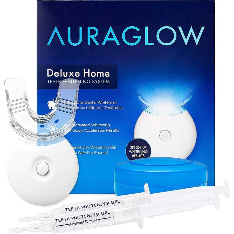 AuraGlow Deluxe Home, the teeth whitening system