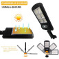 Brightscape: Lampe Solaire de Sécurité Extérieure avec Détecteur de Mouvement & Télécommande