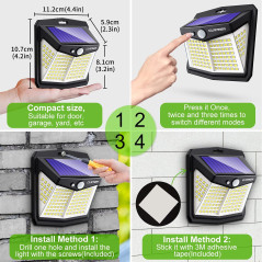 Claoner Solar Lights, the motion sensor street lights