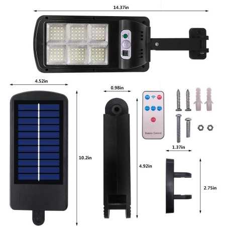 Ltybri Solar Security Lights: 96-LED Motion Sensor Outdoor Flood Light with Remote - Weatherproof & Bright!
