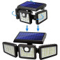 AmeriTop 800LM Solar Security Lights: 270° Wide-Angle Motion Sensor - Protect Your Home!