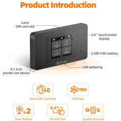 GlocalMe DuoTurbo: Global 4G LTE Mobile Hotspot - Stay Connected in 150+ Countries!