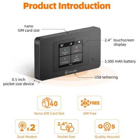 GlocalMe DuoTurbo : Votre WiFi Mobile 4G LTE Ultra-Rapide, Partout dans le Monde!