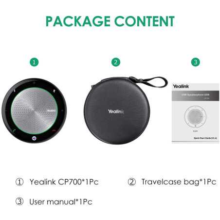 Yealink CP700 Teams Certified Bluetooth Speakerphone: Crystal Clear Audio for Home & Office!