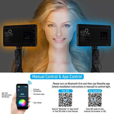 Weeylite RB9 RGB Video Light: Unleash Your Creative Vision with Pro-Quality Lighting!