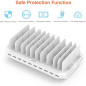Alxum 120W Charging Station: Power Up 10 Devices at Once! Fast USB Charger Organizer