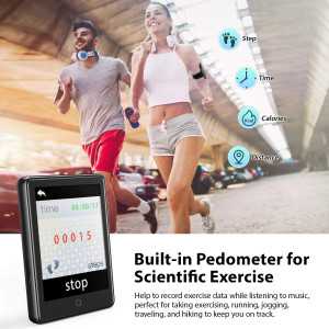 YFFIZQ 80GB MP3 Player with Bluetooth 5.1: Hi-Fi Lossless Sound, FM Radio, and Pedometer
