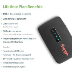 Keepgo SIM Globale: 3Go de Données à Vie, 100+ Pays, WiFi Portable - Restez Connecté Partout!