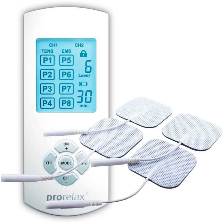 Prorelax Duo Comfort TENS+EMS: Soulagement Douleur & Stimulation Musculaire 2-en-1 Prorelax Duo Comfort TENS+EMS: Soulagement Douleur & Stimulation Musculaire 2-en-1