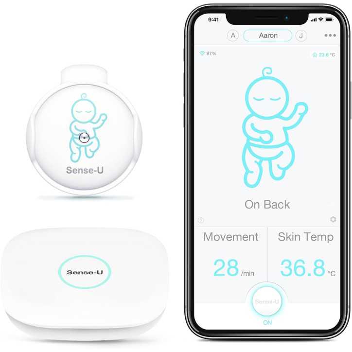 Sense-U Baby Monitor 3: Surveillance Respiratoire Bébé Nouvelle Génération - Paix dEsprit Garantie!