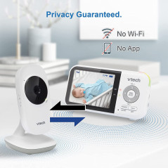 VTech VM819 Video Baby Monitor with 19Hour Battery Life 1000ft Long Range Auto Night Vision 2.8” Screen 2Way Audio Talk