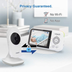 VTech VM819 Video Baby Monitor with 19Hour Battery Life 1000ft Long Range Auto Night Vision 2.8” Screen 2Way Audio Talk