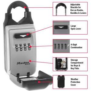 Master Lock 5420D: Secure Key Lock Box with Adjustable Shackle - Share Keys Safely!