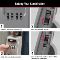Master Lock 5420D Set Your Own Combination Portable Lock Box with Adjustable Shackle, 6 Key Capacity