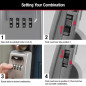 Master Lock 5420D: Boîte à Clés Sécurisée à Combinaison Réglable - Accès Facile et Sûr!
