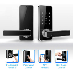 Tiffane 5-in-1 Smart Lock: Keyless Entry with Fingerprint, Keypad & App Control - Secure Your Home Now!