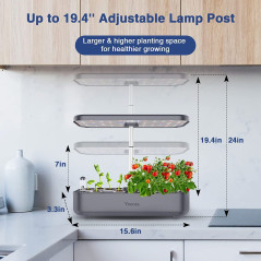Yoocaa Hydroponics Growing System: Grow Fresh Herbs & Veggies Indoors!