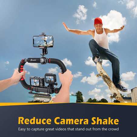 Zeadio Smartphone Video Stabilizer: Pro Quality, Shake-Free Video Rig for iPhone, DSLR & More!