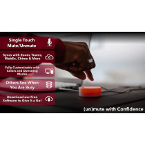 MuteMe (Windows Compatibility Only) - Illuminated Physical Mute Button for Zoom, Teams, WebEx & More (As Seen on Shark Tank)!